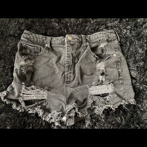 Mossimo High Rise Short- Black Denim